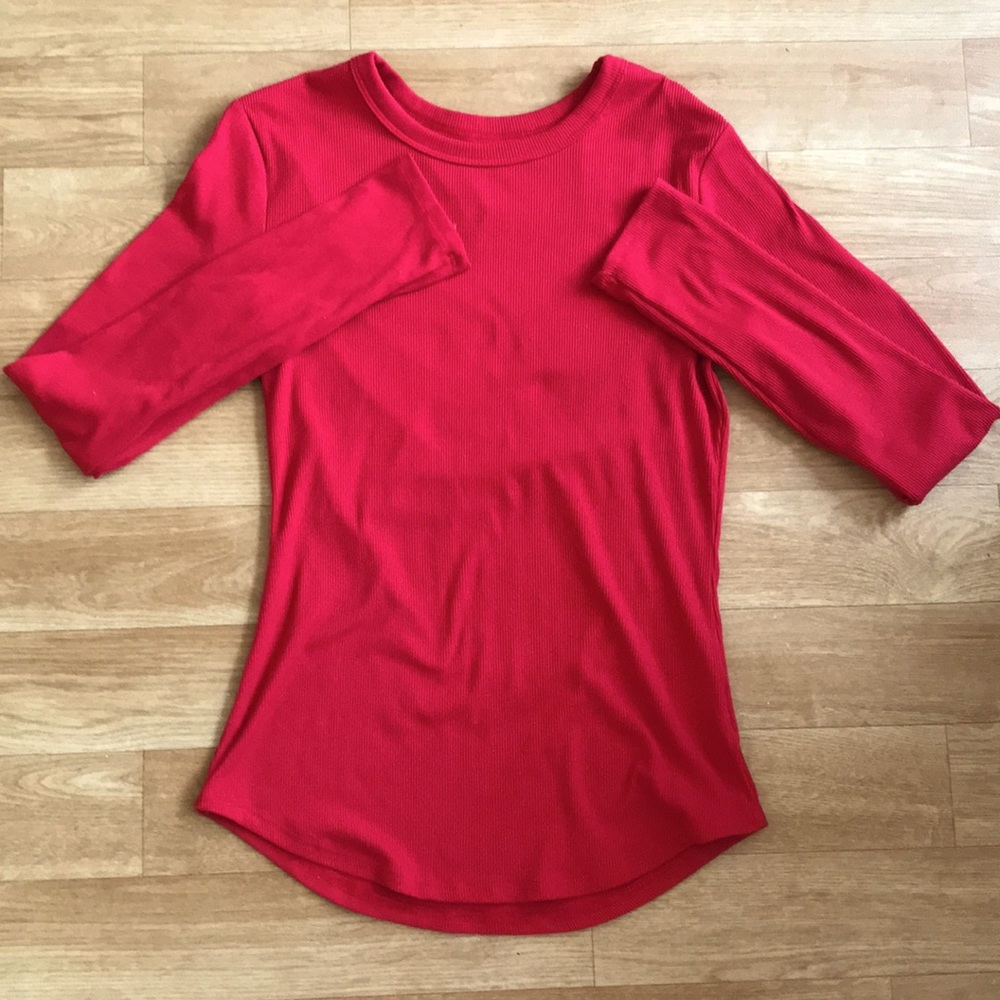 Plain Red Long Sleeve Shirt